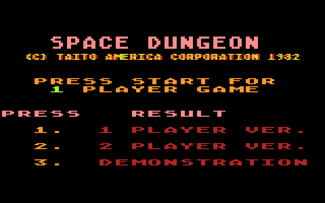Space Dungeon (1983) (Atari) Screenshot